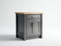 Credenza - legno - 80x45x88 cm - grigio antracite-rovere chiaro - rustico moderno