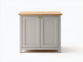 Credenza - legno - 90x40x84 cm - grigio perla-rovere miele - classico