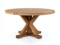 Tavolo da giardino - legno - 130x130x75 cm - marrone chiaro - rustico