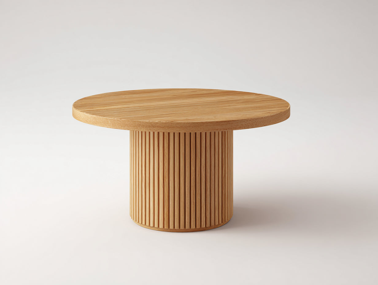 Tavolo da giardino - legno - 100x100x74 cm - rovere naturale - minimalista