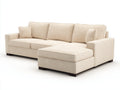 Divano angolare - Tessuto-Legno - 272x164x84 cm - Beige chiaro - Moderno