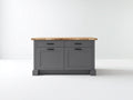 Credenza - legno - 120x45x87 cm - grigio grafite-rovere naturale - contemporaneo
