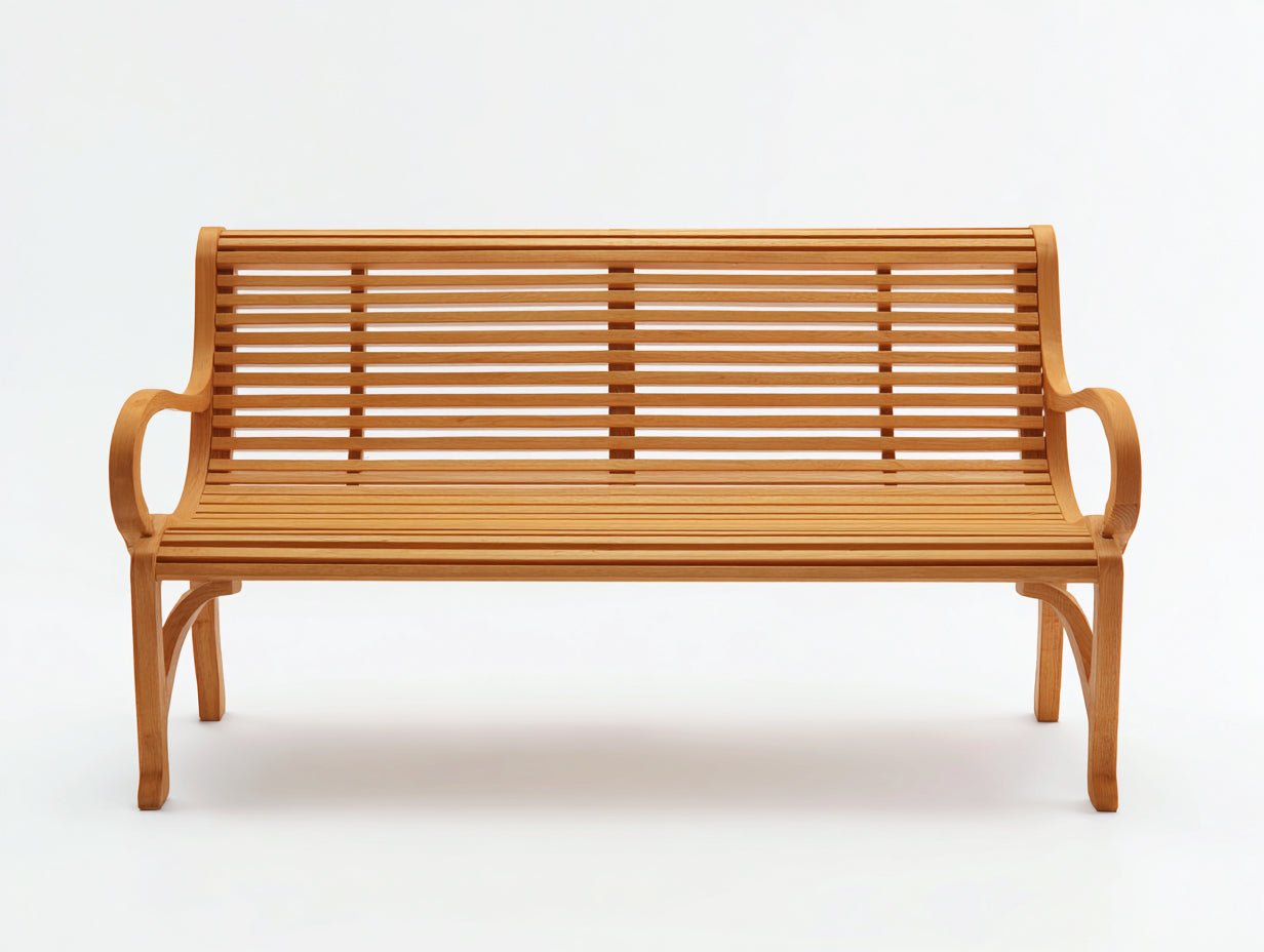 Panche da giardino - legno - 160x60x88 cm - marrone dorato - vintage