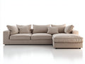 Divano angolare - Tessuto - 292x175x88 cm - Tortora chiaro - Casual