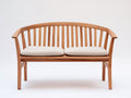 Panche da giardino - legno - tessuto - 145x62x82 cm - marrone chiaro-avorio - moderno