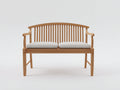 Panche da giardino - legno - tessuto - 148x61x86 cm - miele-crema - classico