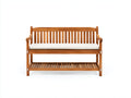 Panche da giardino - legno - 142x58x87 cm - Marrone-Beige - stile tradizionale