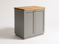 Credenza - legno - 88x40x85 cm - grigio tortora-rovere naturale - classico moderno