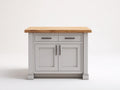 Credenza - legno - 100x46x86 cm - grigio perla-rovere chiaro - country