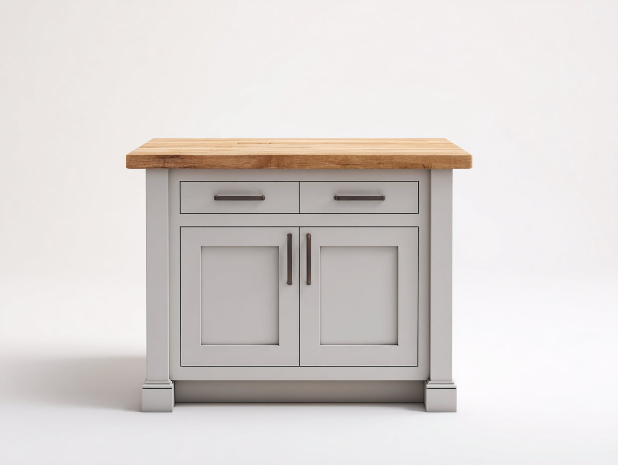 Credenza - legno - 100x46x86 cm - grigio perla-rovere chiaro - country