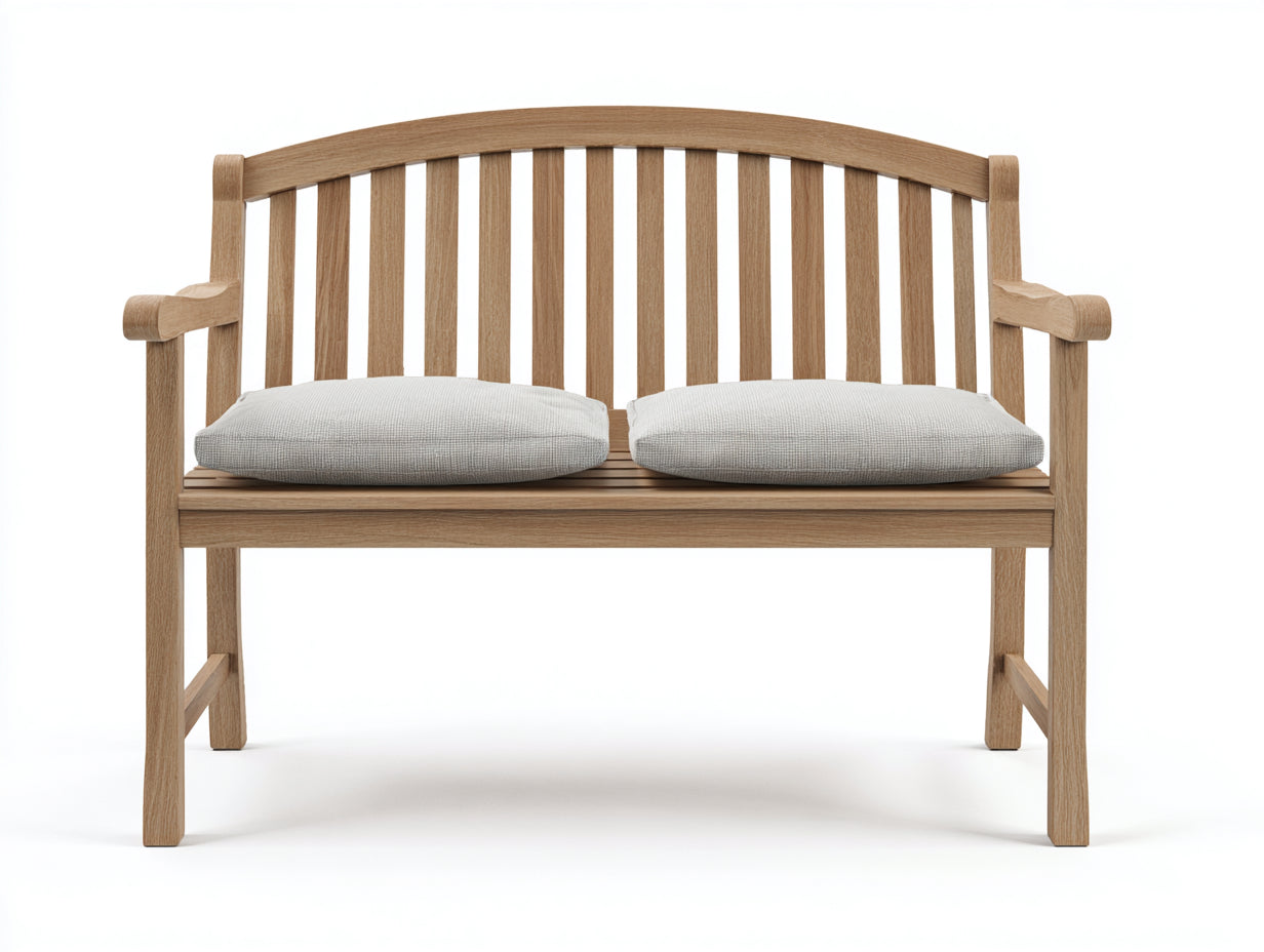 Panche da giardino - legno - tessuto - 152x64x90 cm - rovere chiaro-grigio perla - nordico