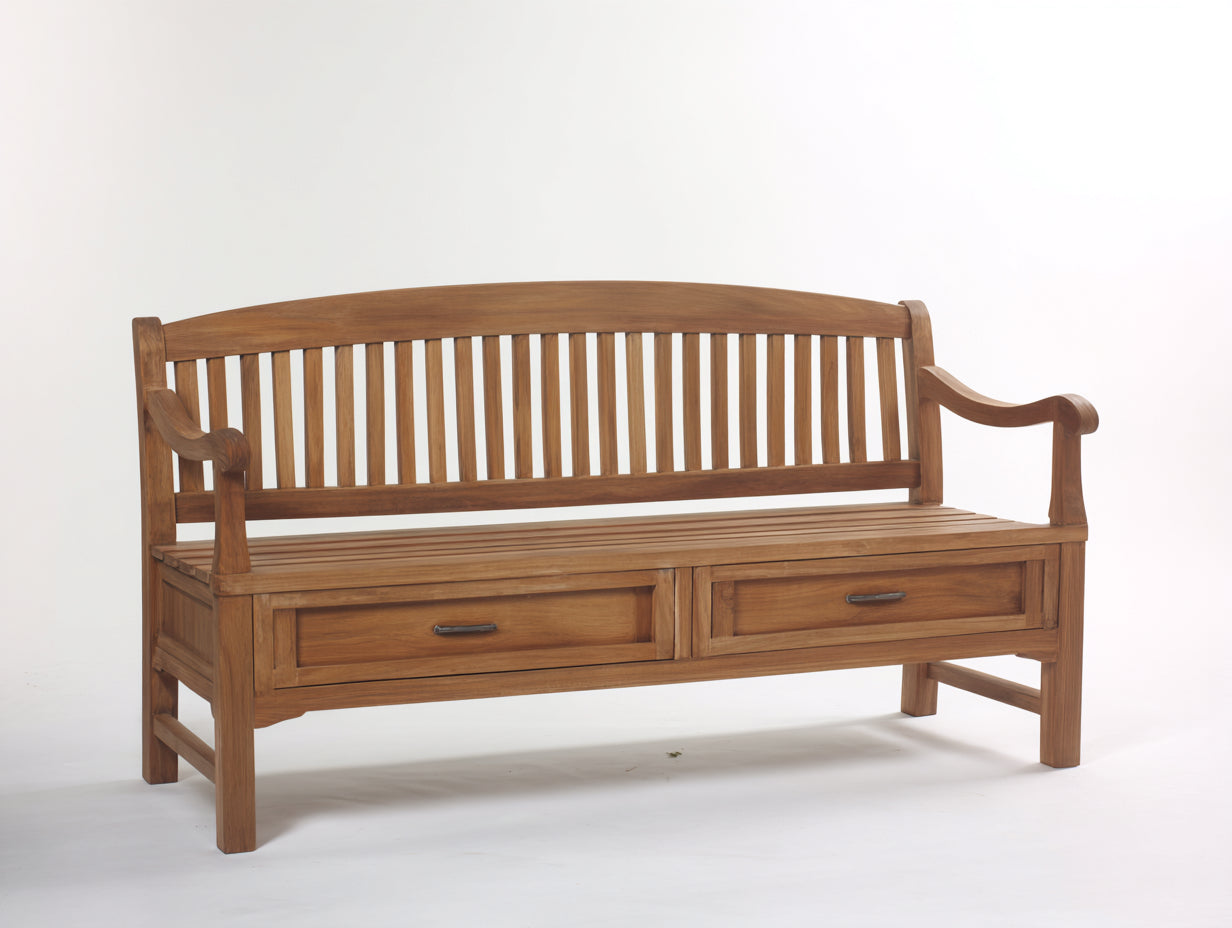 Panche da giardino - legno - 168x60x92 cm - Marrone - stile classico